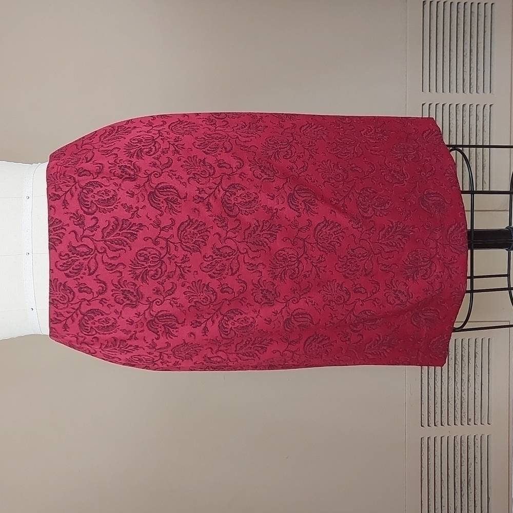 Ann Taylor Red and Black Pencil Skirt -2P